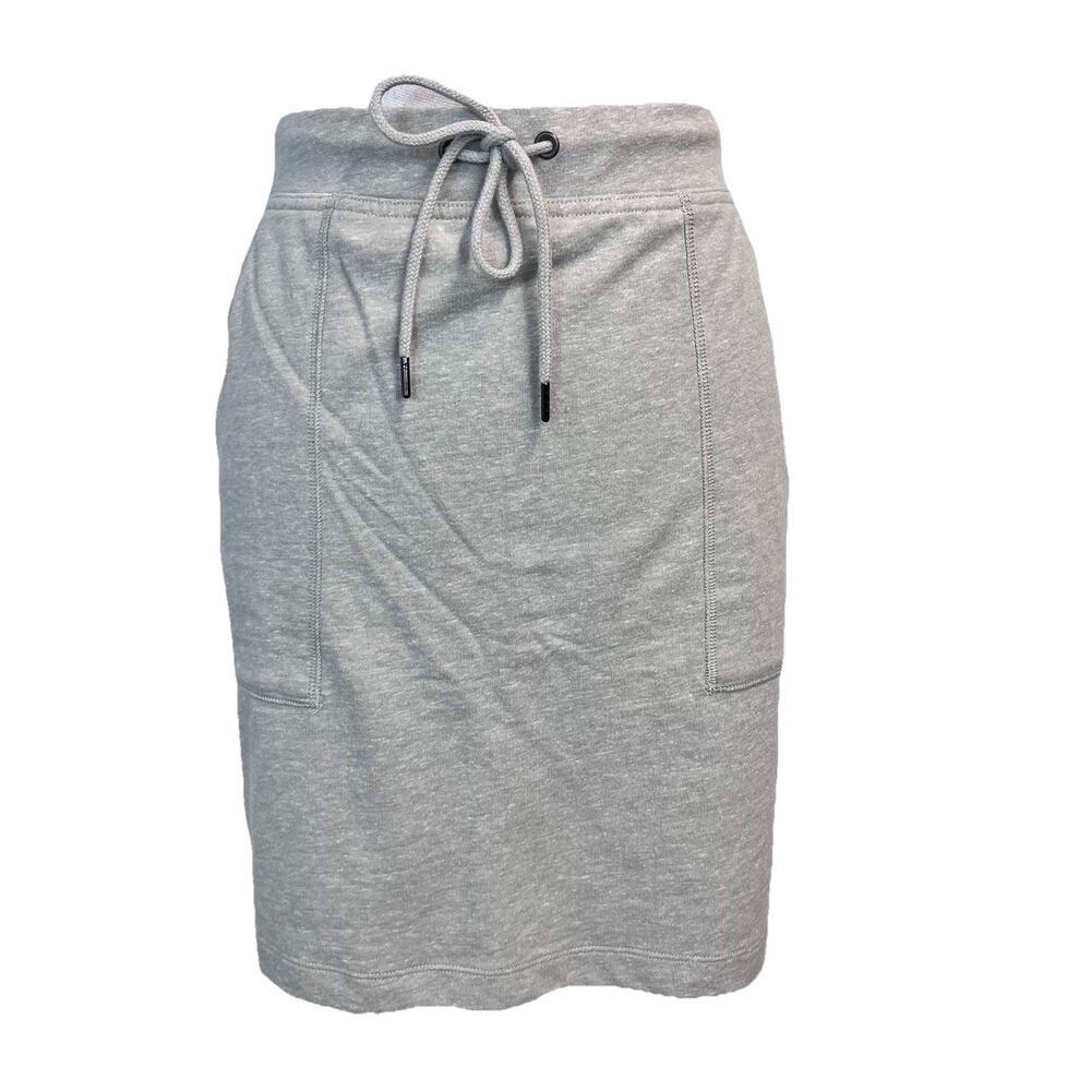 J. Crew Mercantile Skirt size Medium Light Gray Jersey A Line Pockets Athletic